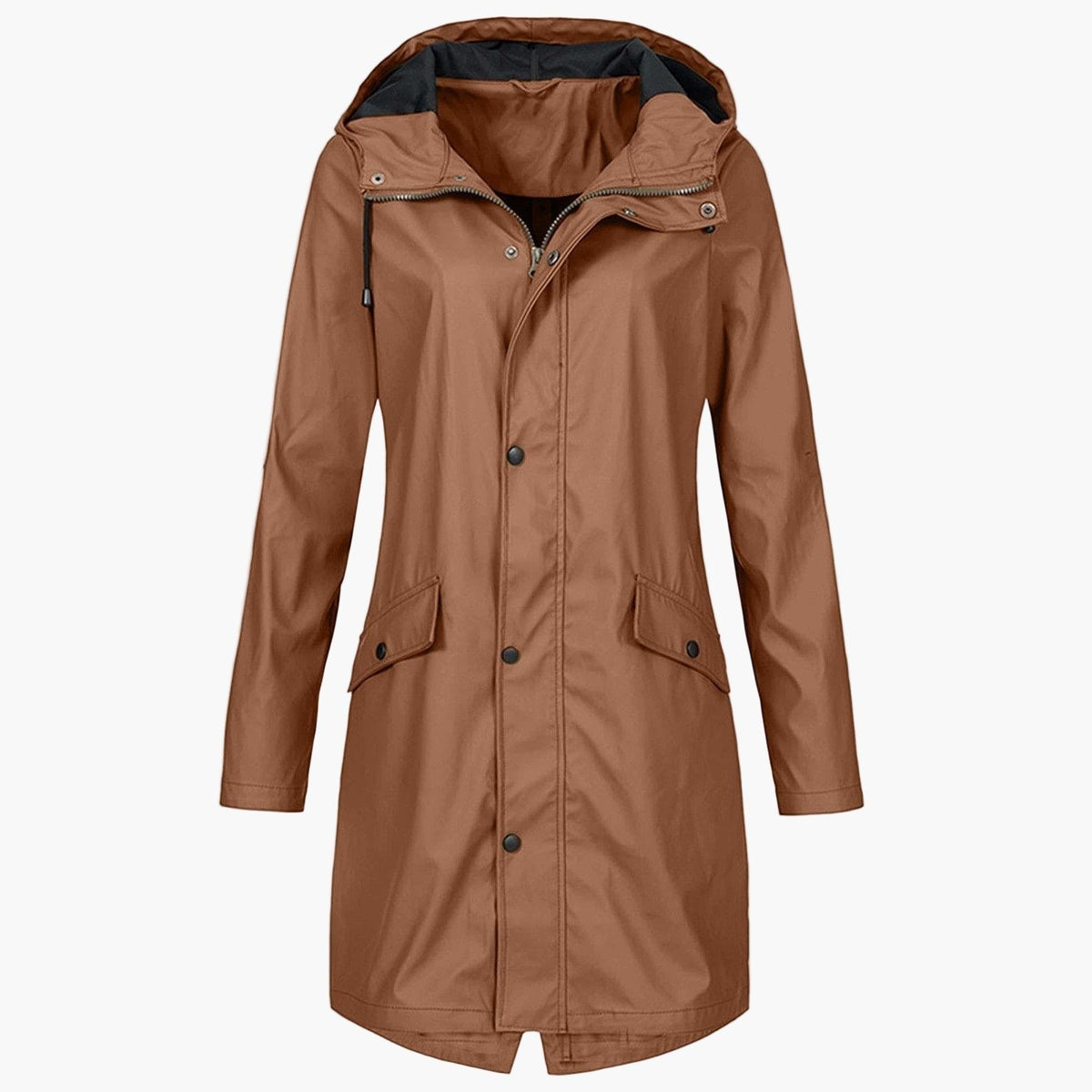 Hooded Longline Raincoat for Women