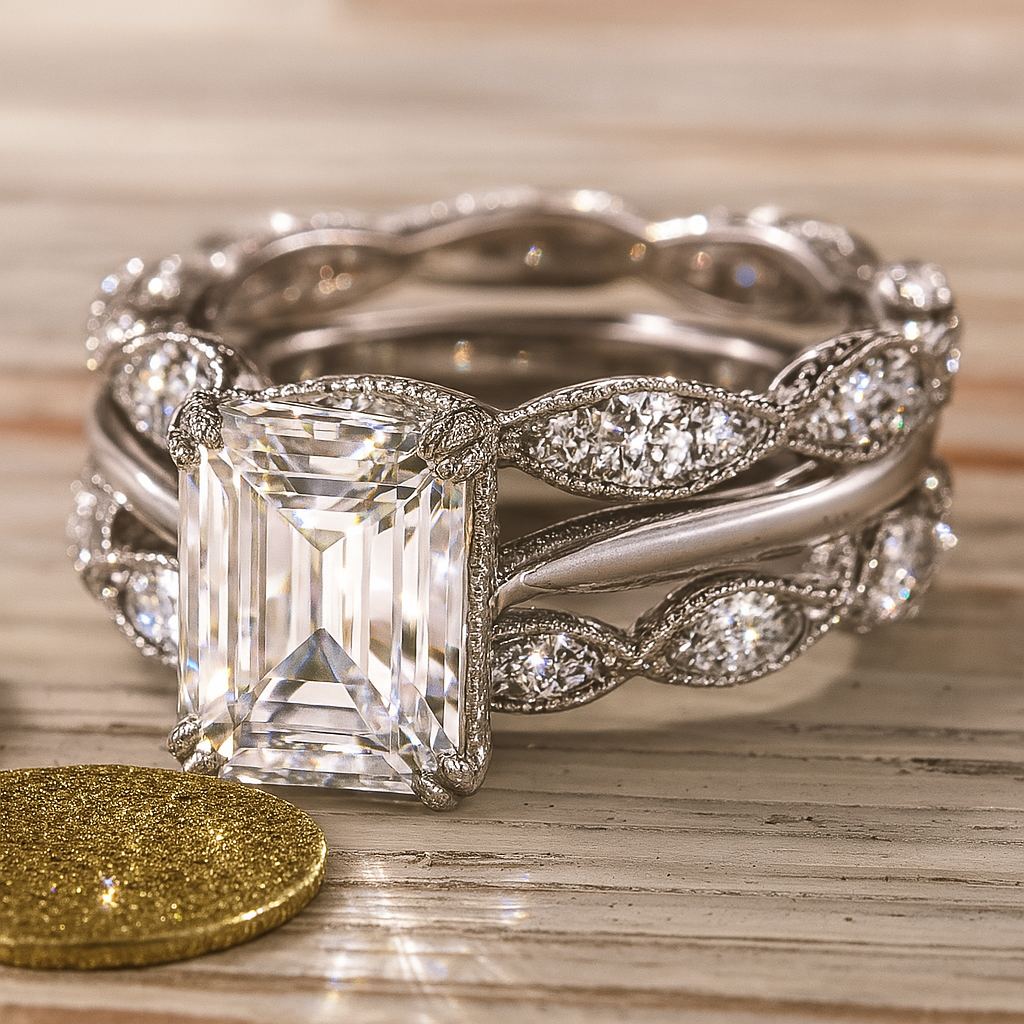 Silver ring with large stone