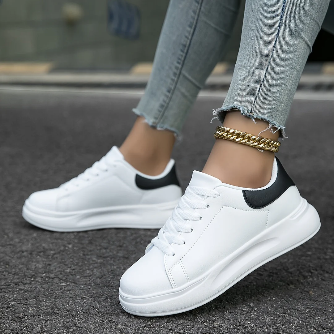 Women's Cushioned Leather Sneakers