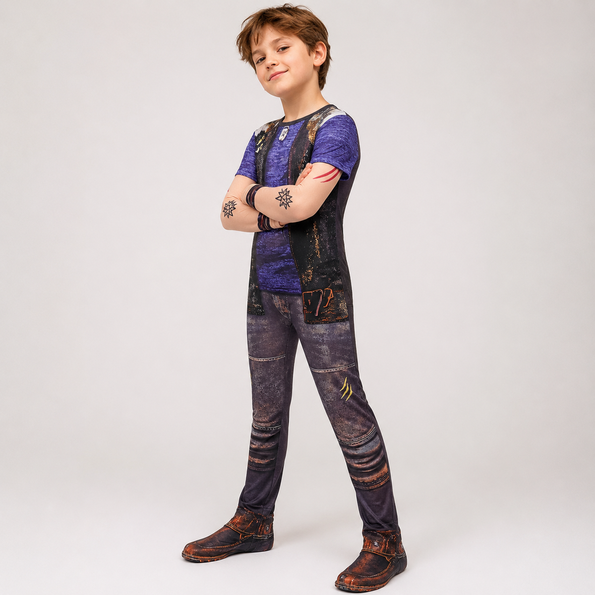 Kids' Halloween Costume and Zip-Up with Printed Design Funny