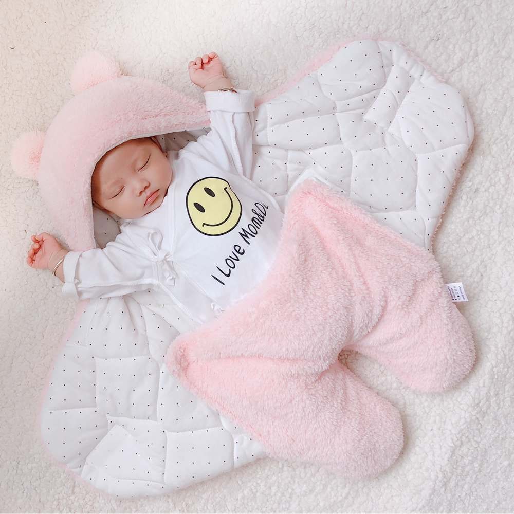 Kids' Newborn Swaddle Blanket with Infant Sleep Sack and Hooded Baby Sleeping Bag Design New Born