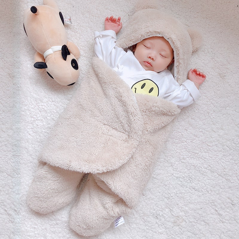 Kids' Newborn Swaddle Blanket with Infant Sleep Sack and Hooded Baby Sleeping Bag Design New Born