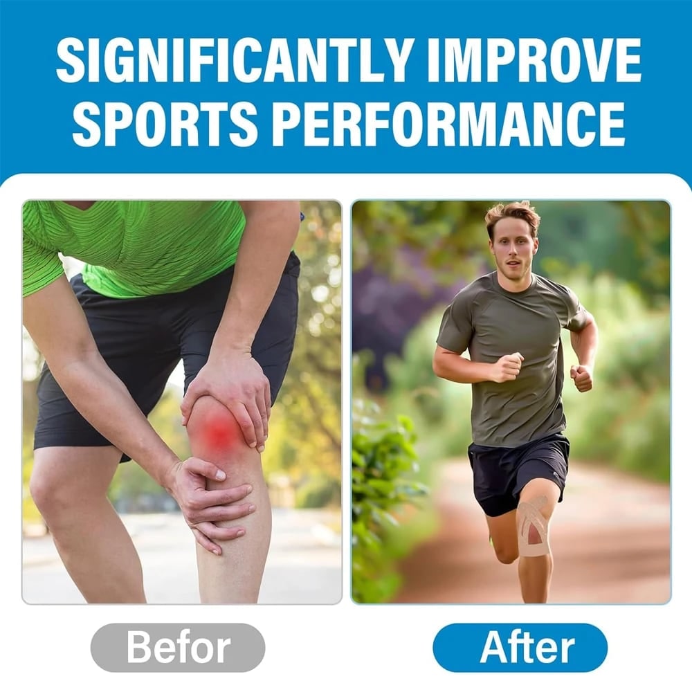 Kinesiology Tape for Knee and Ankle Support with Pre-Cut Strips