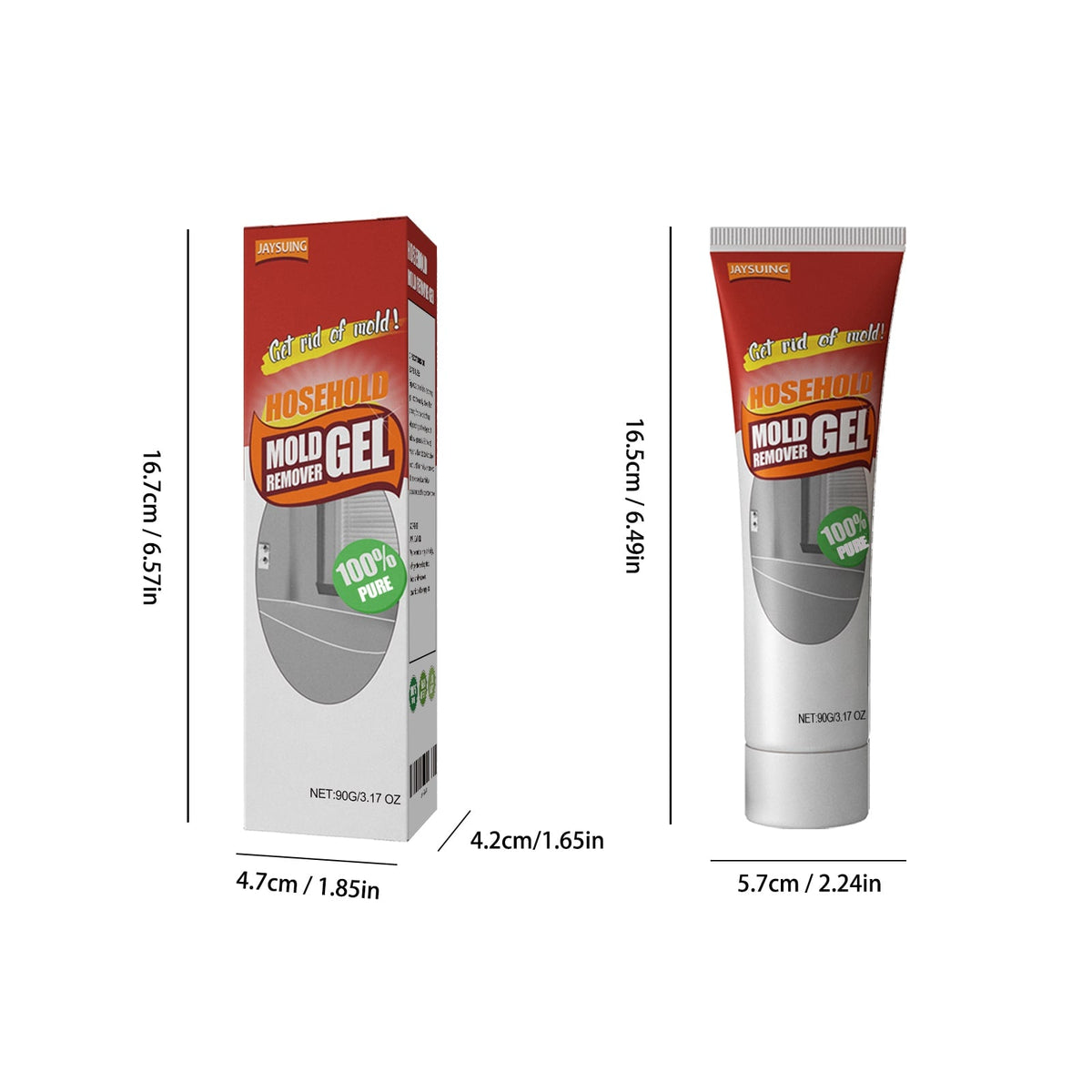Mould and Mildew Remover Gel with Applicator Nozzle for Bathroom Tile Grout