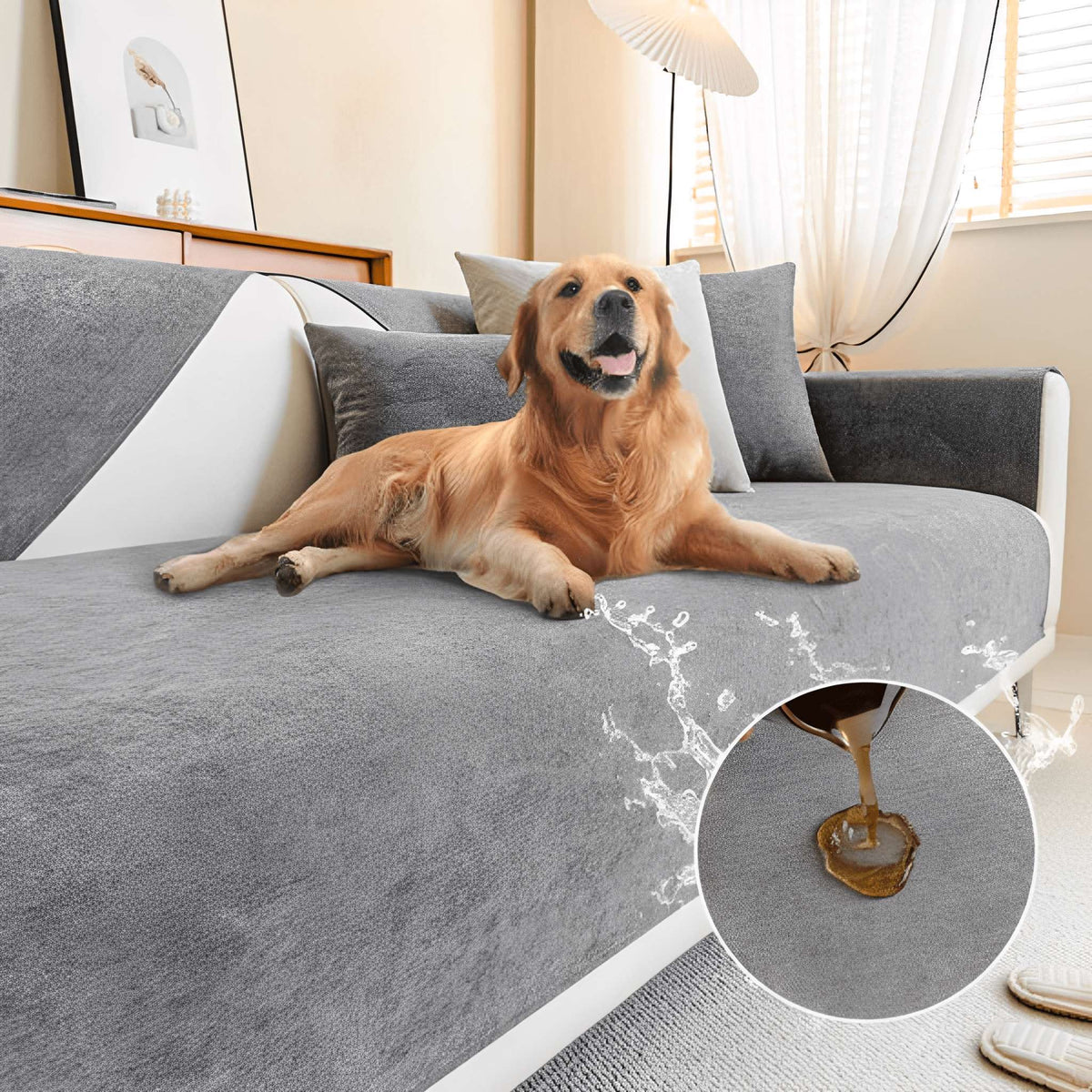 Non-Slip Protective Sofa Cover - Washable & Water-Repellent