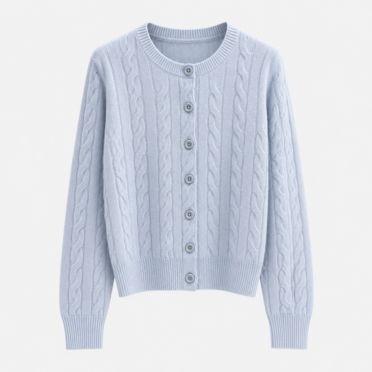 Textured Knit Cardigan with Button-Front for Women