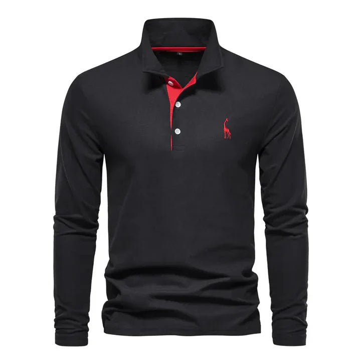Long-Sleeved Polo Shirt for Men