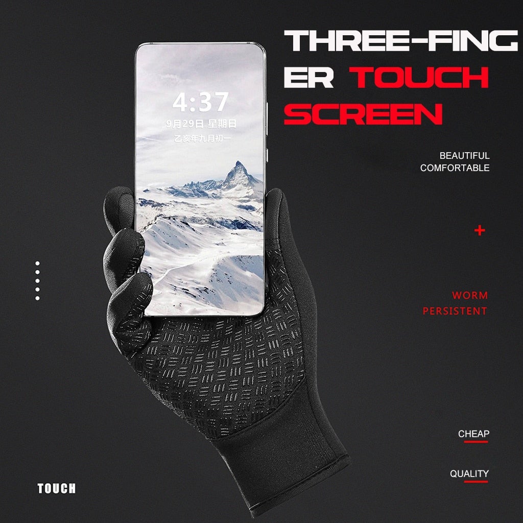 Cold-Weather Thermal Gloves Touchscreen Sport Fit