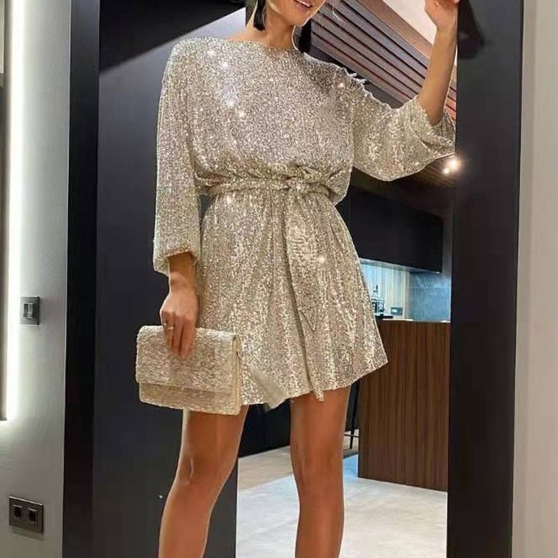 Flowing Party Dress with Relaxed Cut - Clara