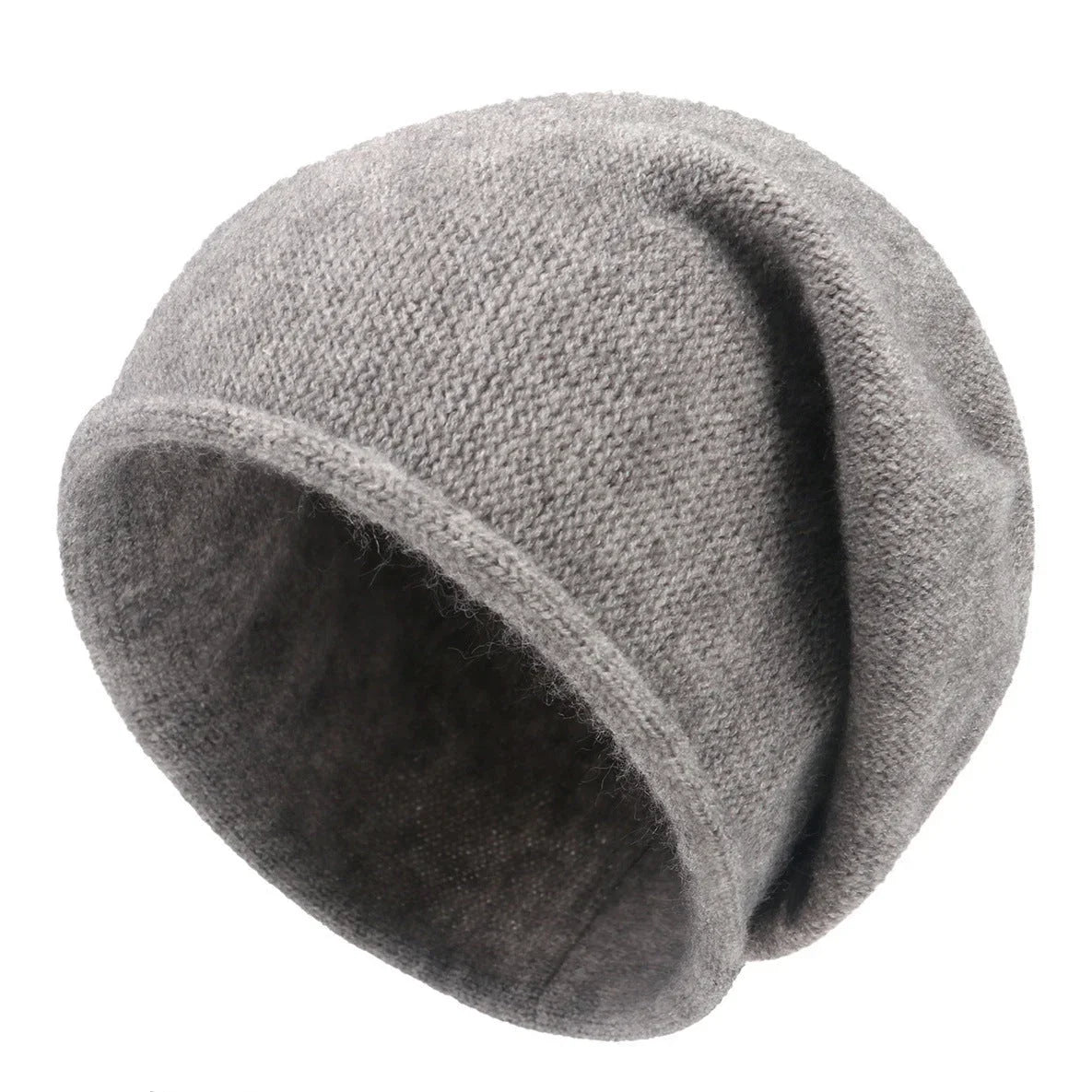 Women's soft casual relaxed-fit knit beanie with slouchy design