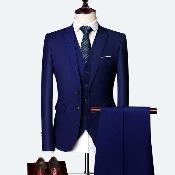 Men's Three-Piece Slim Fit Suit