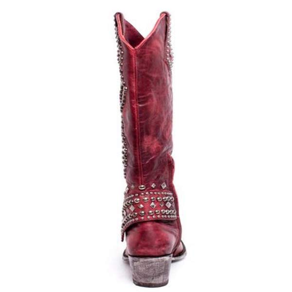Lune London | High Boots With Metal Studs And Chunky Heel