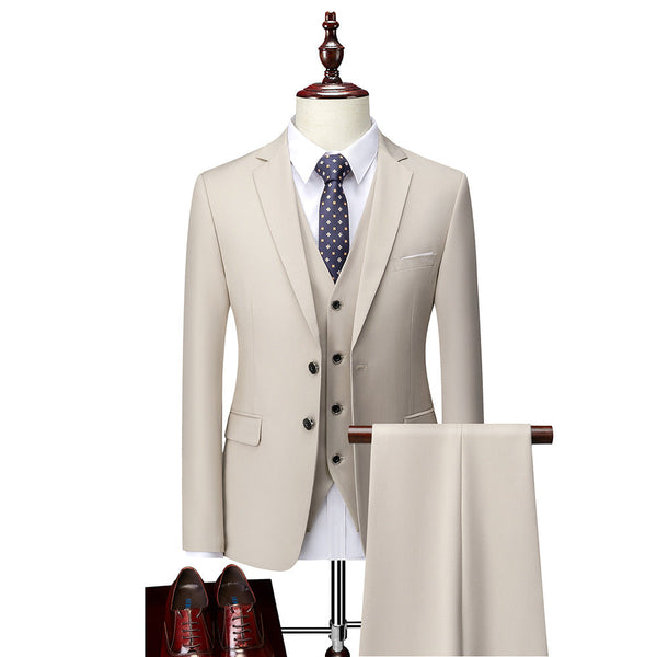 Men's Three-Piece Slim Fit Suit