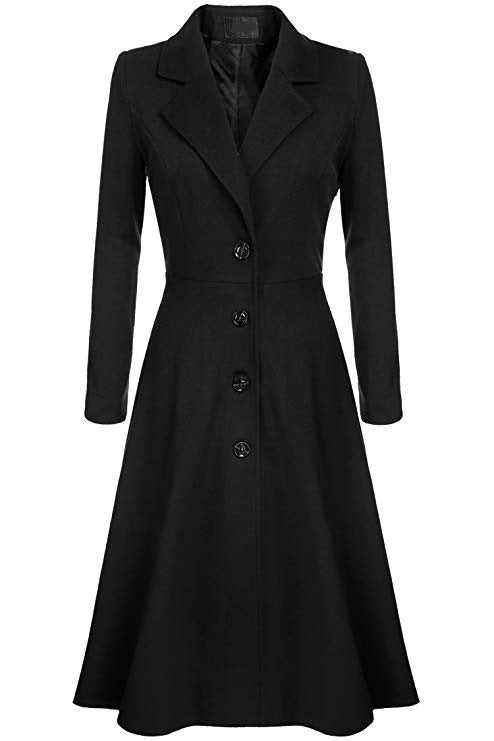 Women Elegant longer coat with tailored cut and artistic button details Chic and Style