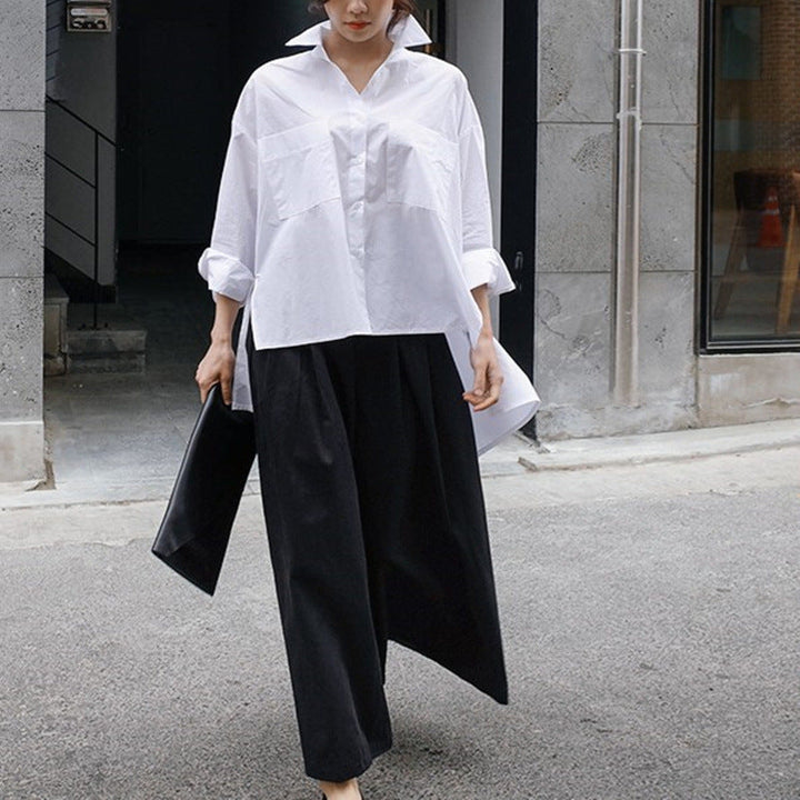 Women's Oversized Blouse with Structured Cut and Fashionable Sleeves Chic und Stil