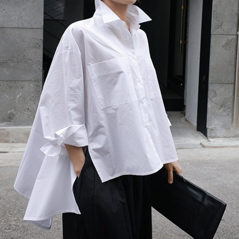 Women's Oversized Blouse with Structured Cut and Fashionable Sleeves Chic und Stil