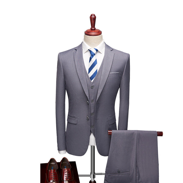 Men's Three-Piece Slim Fit Suit