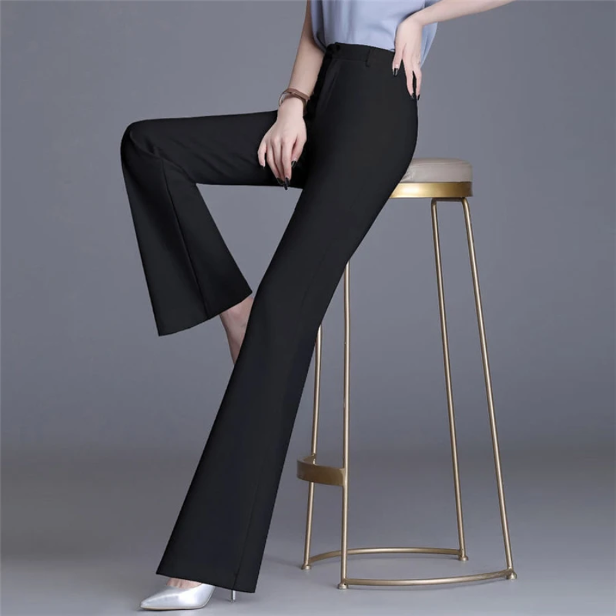 Women’s Elegant Slim Fit High Waist Flared Pants
