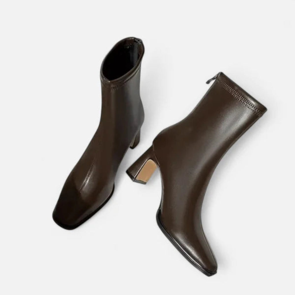 Modern Block Heel Ankle Boots