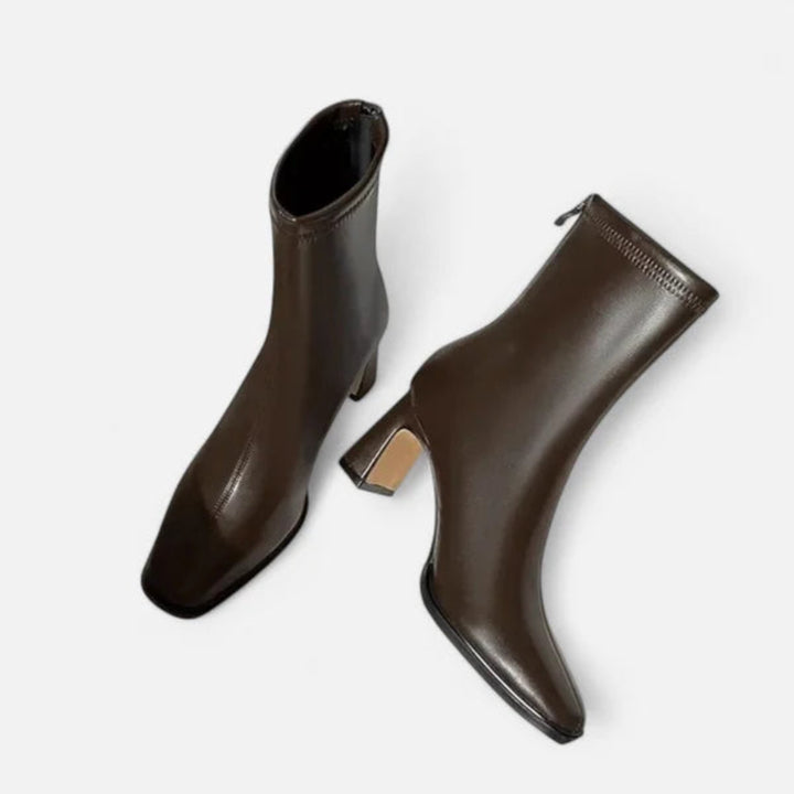Modern Block Heel Ankle Boots