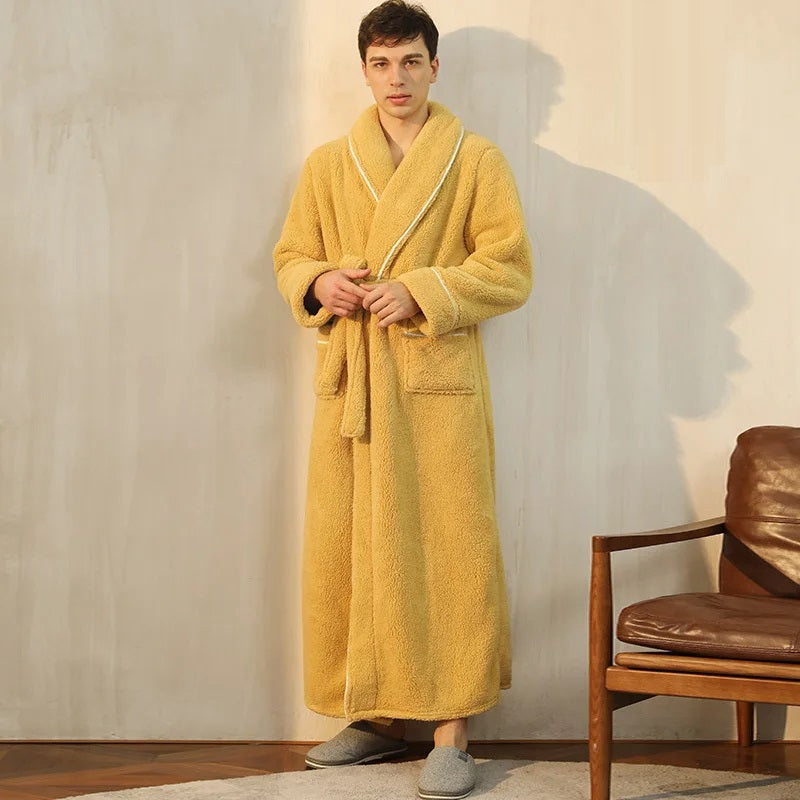 Winter Wrap Dressing Gown | Fluffy Dressing Gown with Turn-Down Collar