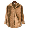 Corduroy shirt for men with a structured design and practical chest pockets