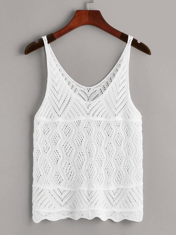 Women lightweight crochet top Lune London