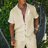 Men’s Casual Short Sleeve Lapel Shirt