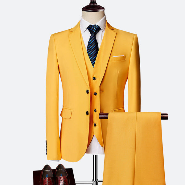 Men's Three-Piece Slim Fit Suit