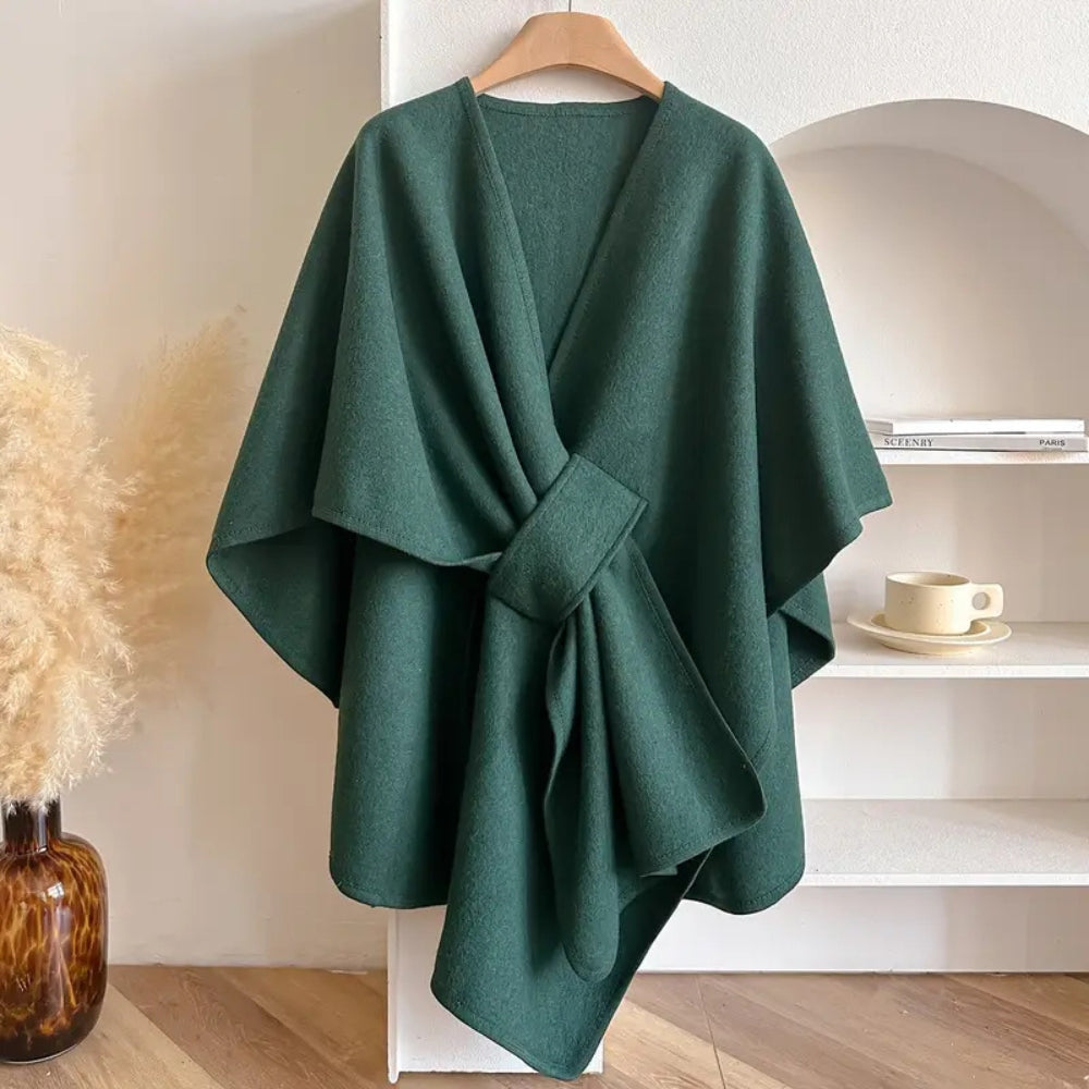 Luxurious Wind-resistant Shawl Coat for Women
