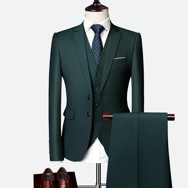 Men's Three-Piece Slim Fit Suit