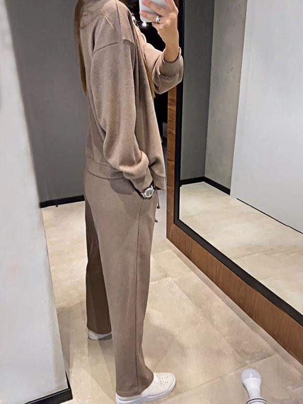Chic und Stil | casual V-neck sweater and pants set