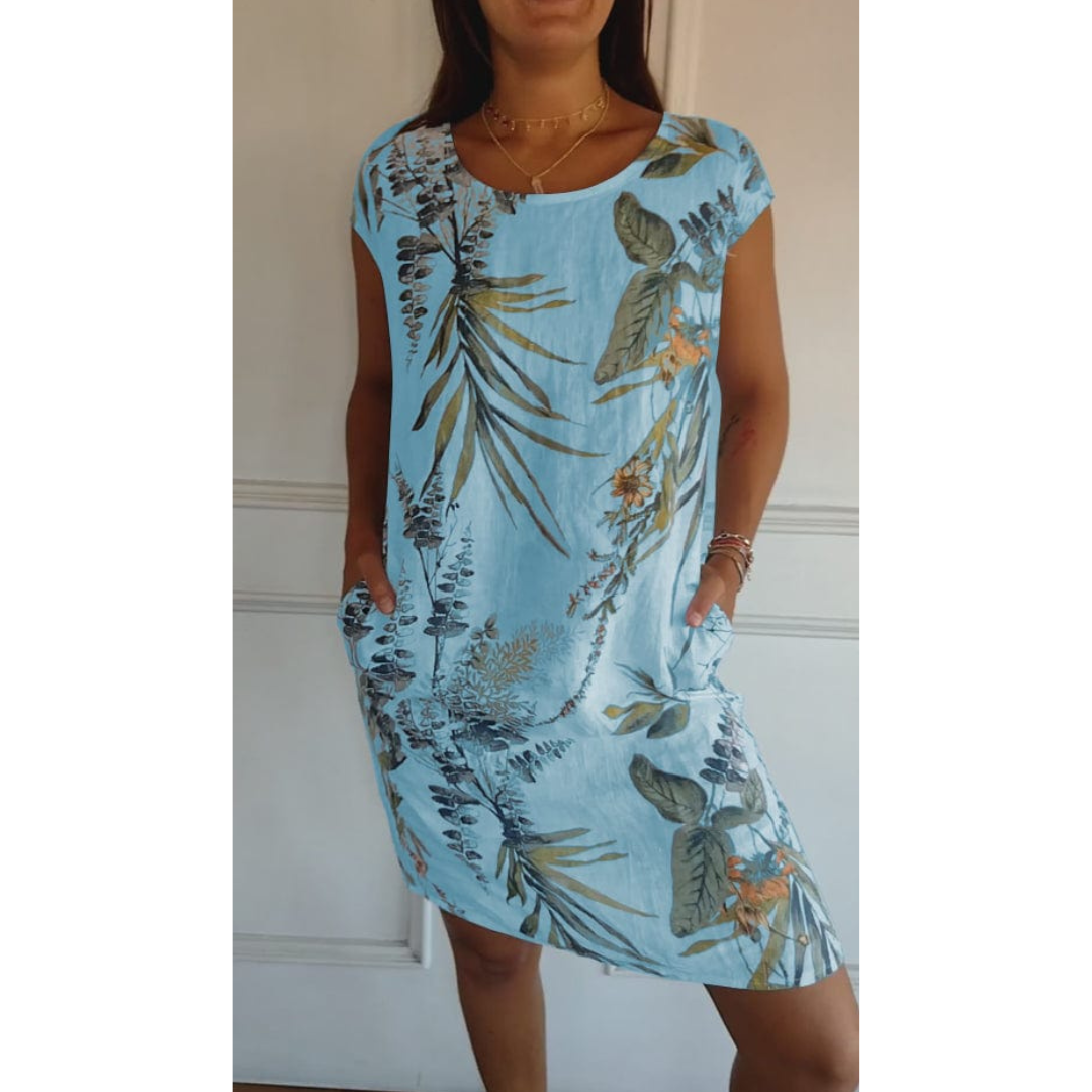 Comfortable Round-Neck Dress
