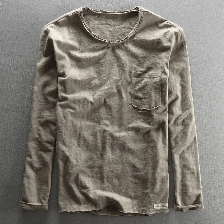 Vintage Cotton Long Sleeve with Crew Neck