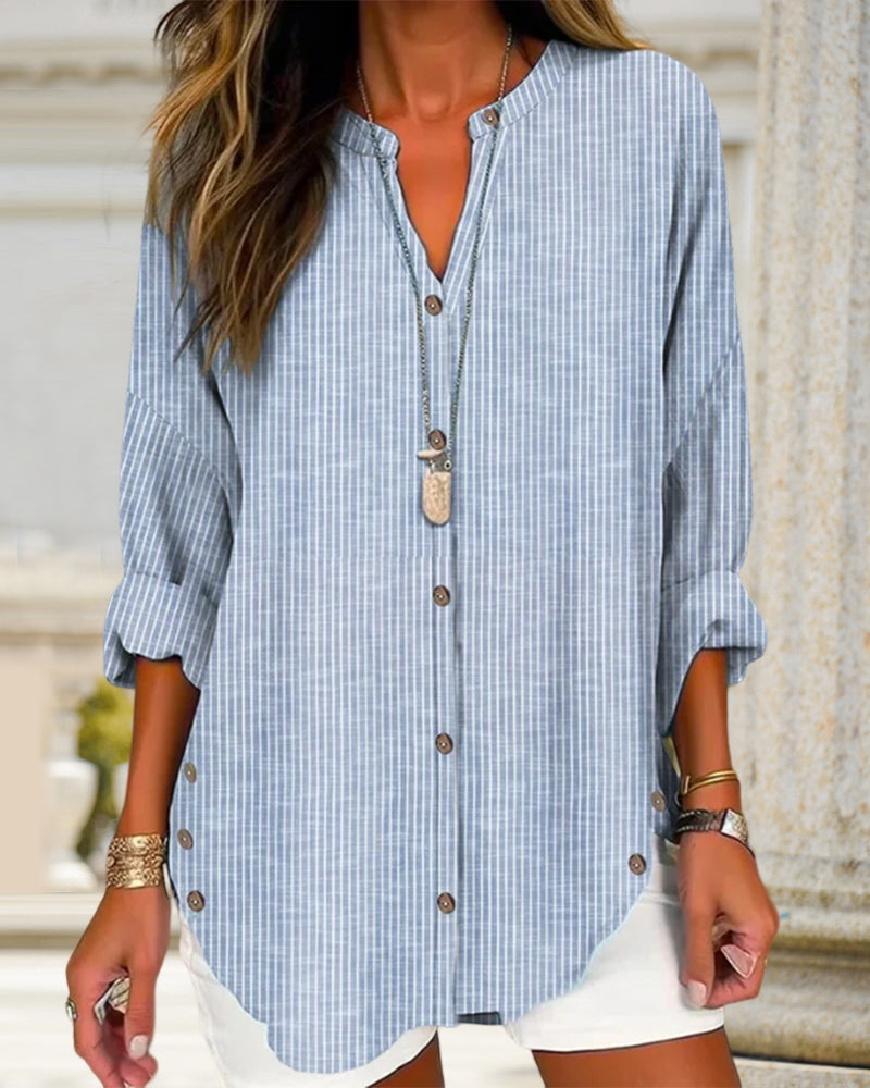 Trendy Top with Striped Print and Stylish Fit