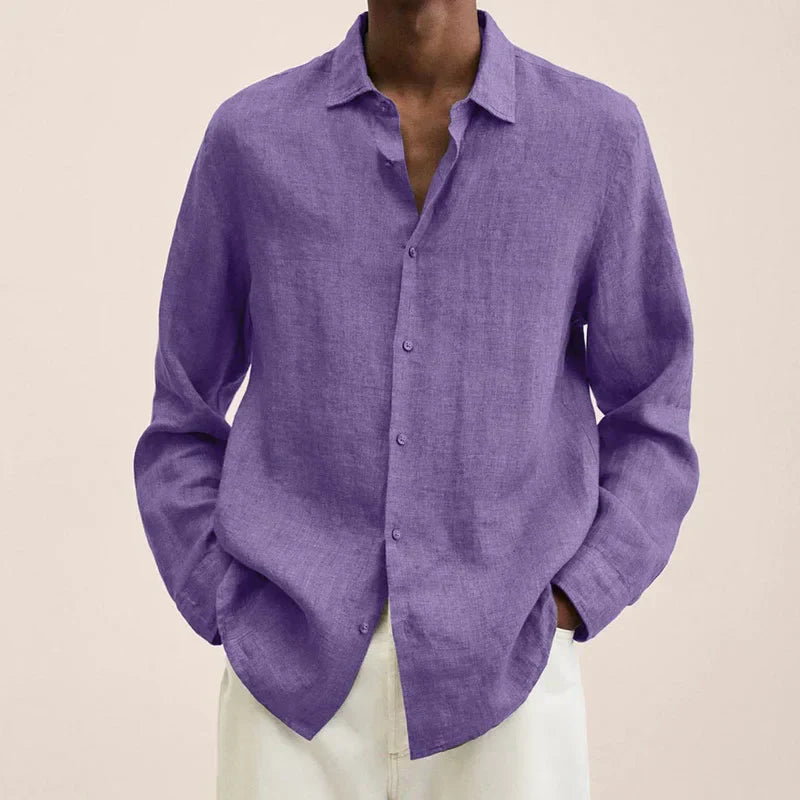 Lune London | Long Sleeve Linen Shirt for Men