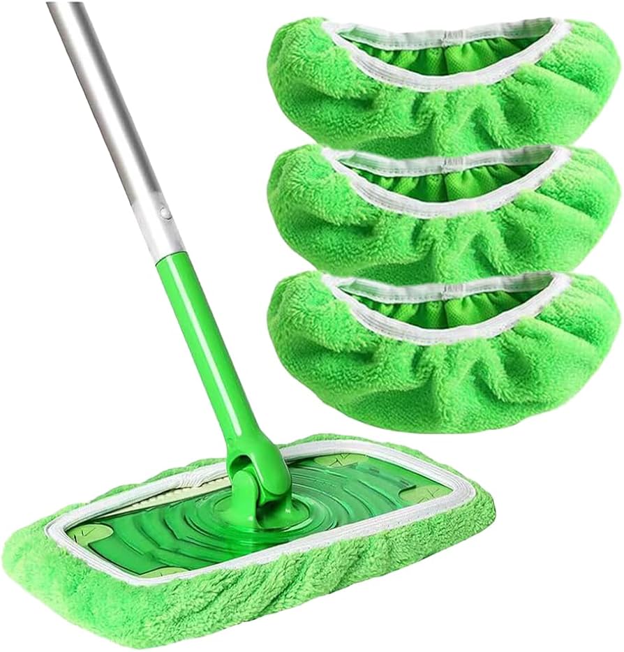 Reusable Microfibre Mop Covers for Wet and Dry Floor Cleaning
