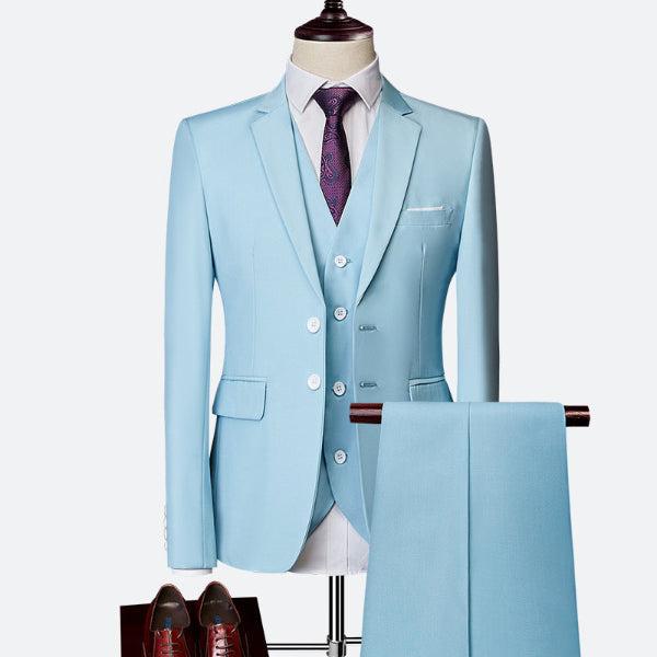 Men's Three-Piece Slim Fit Suit