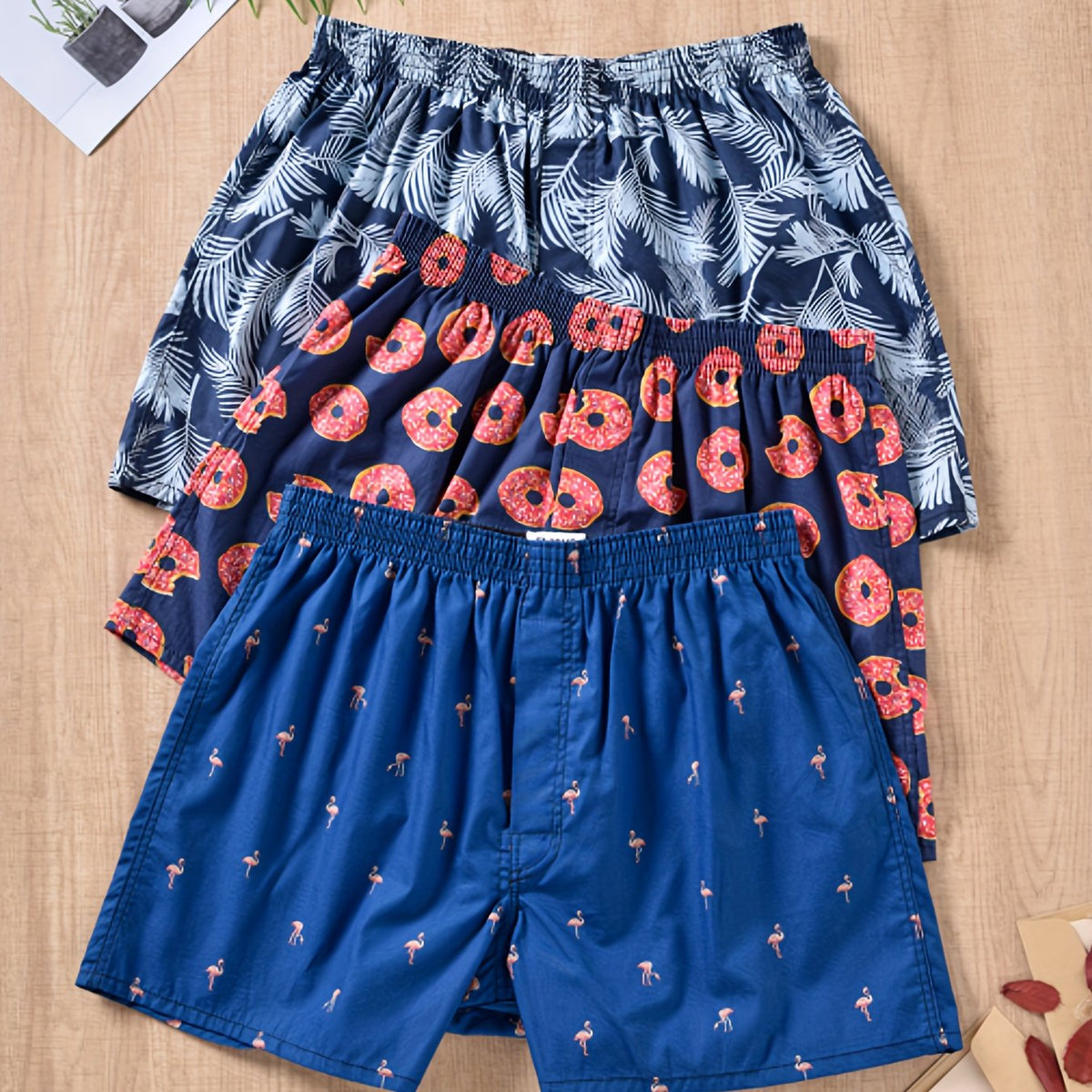 Set of 3 Men's Boxers made of Cotton