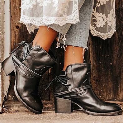 Stylish Leather Women's Ankle Boots - Celeste