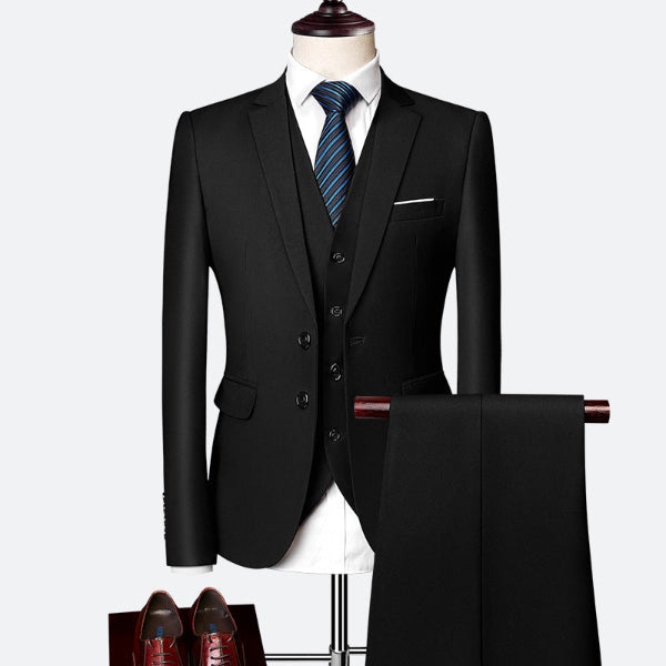 Men's Three-Piece Slim Fit Suit