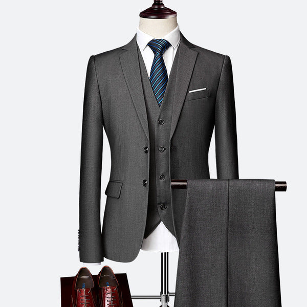 Men's Three-Piece Slim Fit Suit