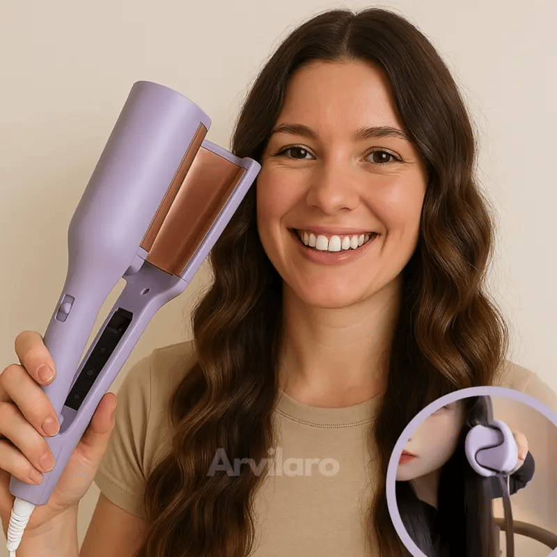 Ionic Ceramic Wave Curling Wand for French Waves with Fast Heat-Up