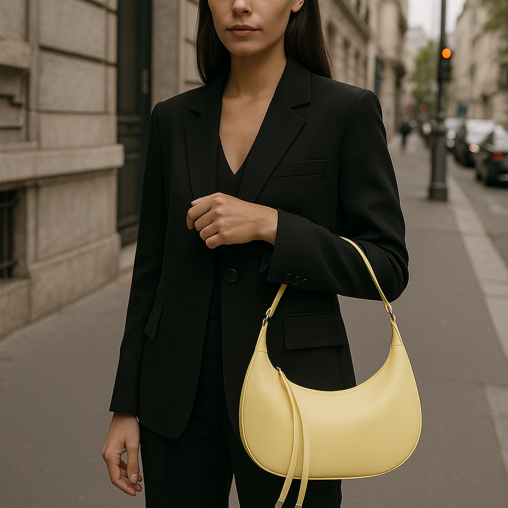 Elegant Half-Moon Hobo Bag for Women – Adjustable Handle