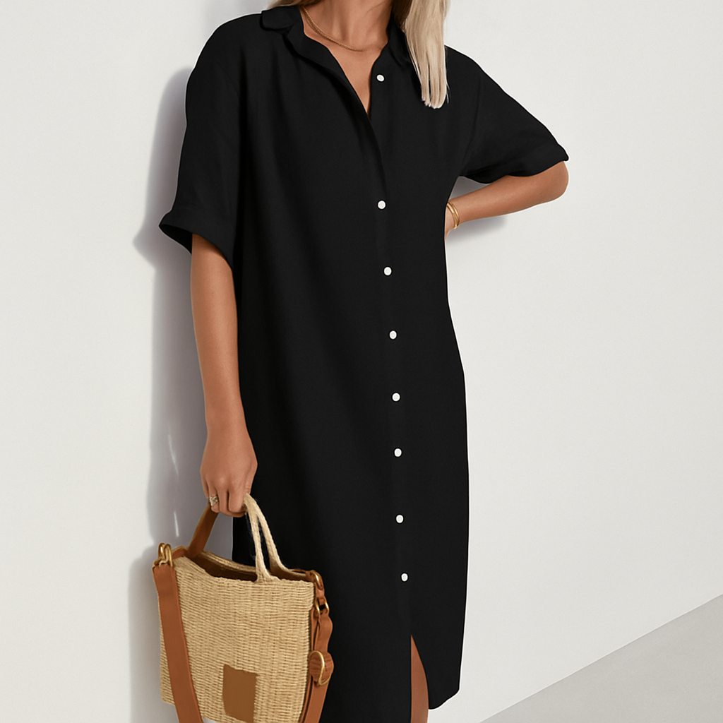 Women’s Classic Button-Front Shirt Dress