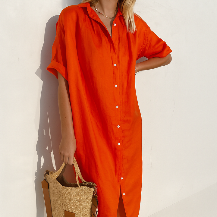 Women’s Classic Button-Front Shirt Dress