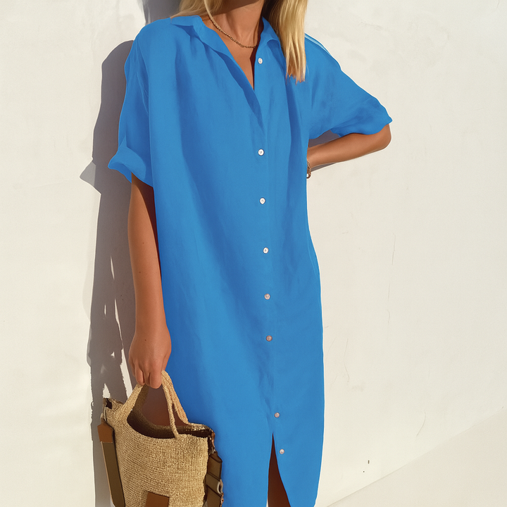 Women’s Classic Button-Front Shirt Dress