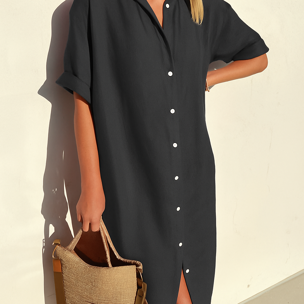 Women’s Classic Button-Front Shirt Dress