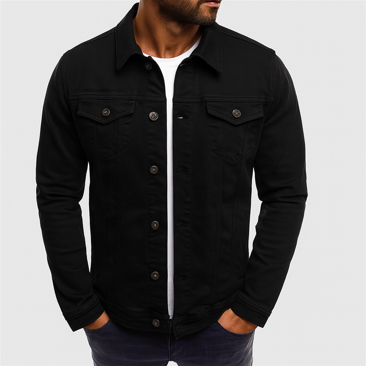 Men’s comfortable Solid Denim Jacket