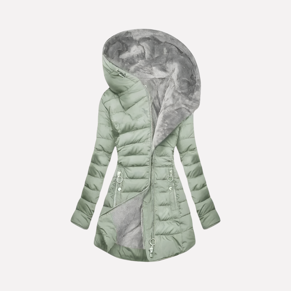Women’s Winter Coat with Hood and Zipper